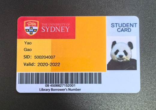 悉尼大学老版本520.jpg 悉尼大学学生证老版本 亚洲