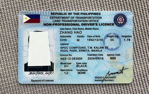 菲律宾驾驶证520.jpg 菲律宾驾驶证实物图 亚洲