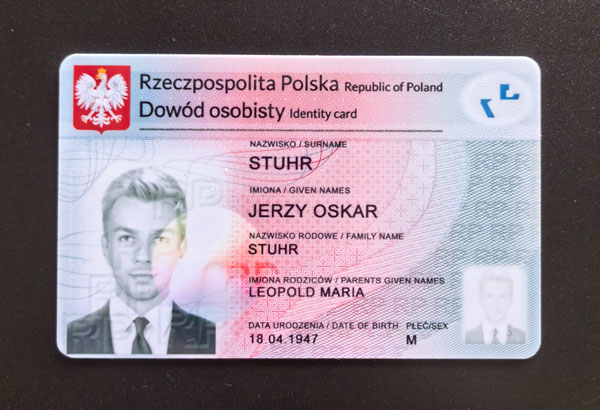 波兰身份证600.jpg 波兰身份证 欧洲