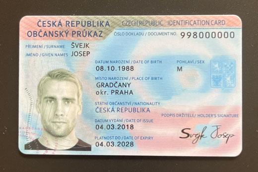 身份证520.jpg 捷克身份证ID 欧洲
